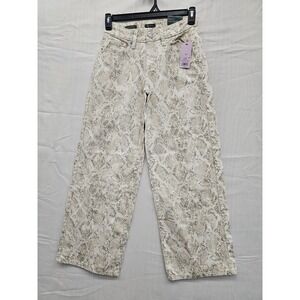 Wild‎ Fable Womens Low-Rise Baggy Jeans Snakeskin Print Rigid Denim 00 31 Inseam